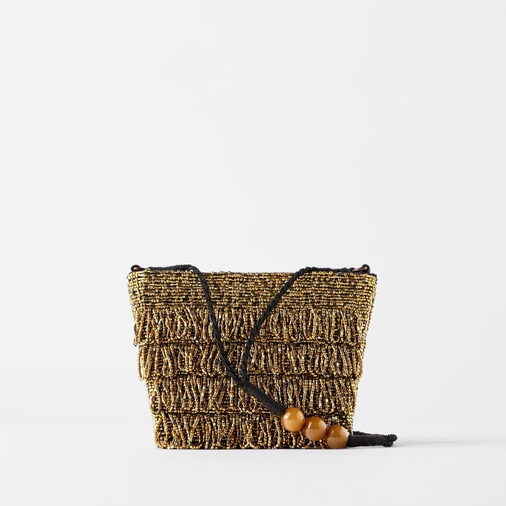 COPY - Zara BEADED MINI BUCKET BAG